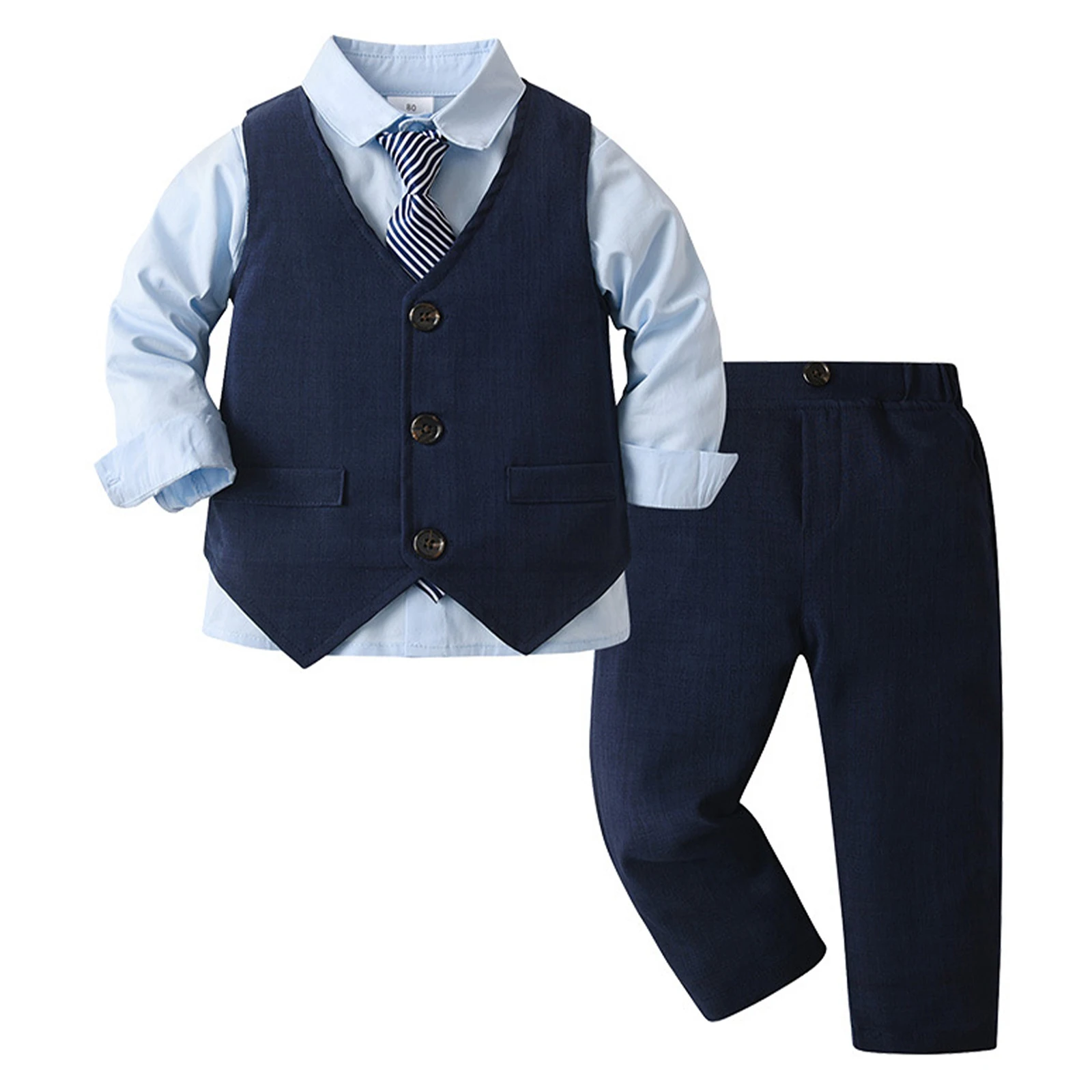 School Uniforms Boys Gentlemen Outfits Evening Suits Host Banquet Birthday Party Performance  photography Vests Tops Shirts