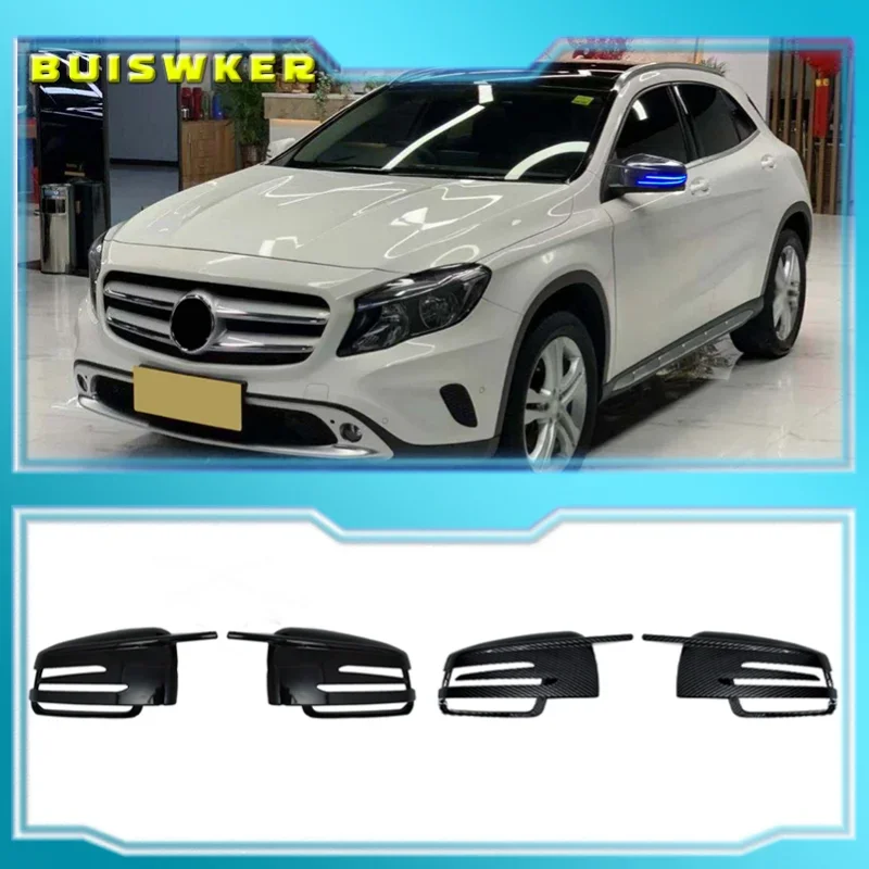 

Rear view Mirror Covers For Mercedes-Benz W204 E W212 W176 W246 CLS C218 GLA X156 ABS Carbon Fiber Gloss Black