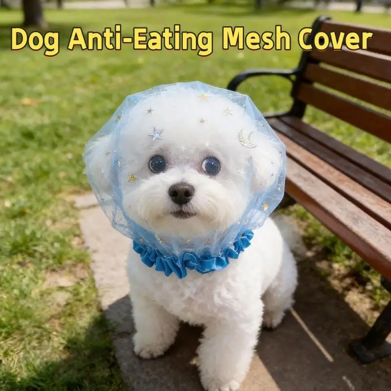 Breathable Dog Veil Adjustable Mouth Guard for Anti-Eating Secure Outdoor Activities