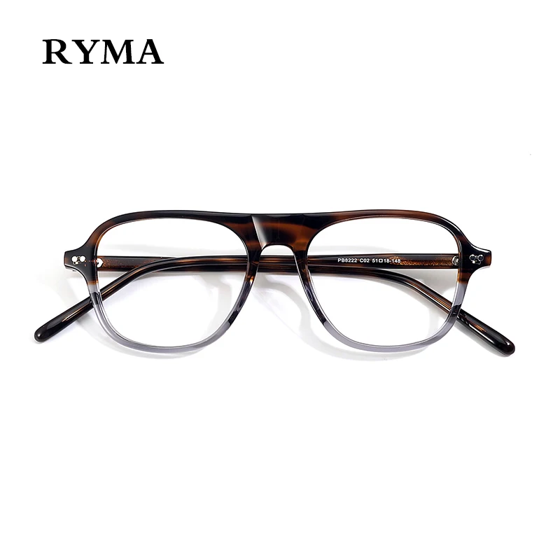 

2024 Vintage Acetate Glasses Frame Men Pilot Handmade Top Quality Eyeglasses Frame Women Retro Luxury Brand Designer Eyewear