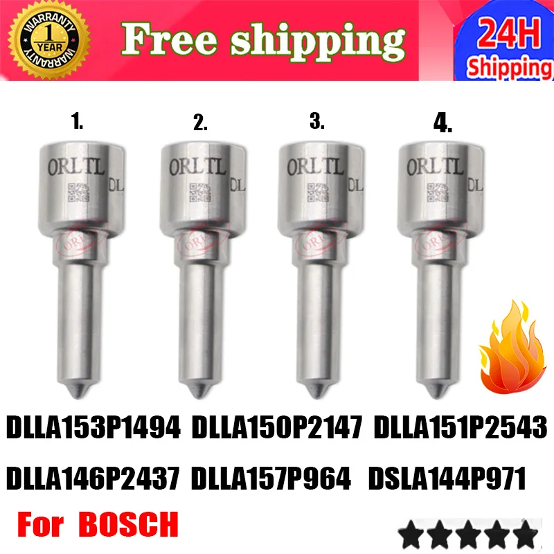 

4 шт. DLLA153P1494 DLLA150P2147 DLLA151P2543 DLLA146P2437 DLLA157P964 DSLA144P971 для дизельной форсунки Common Rail BOSCH