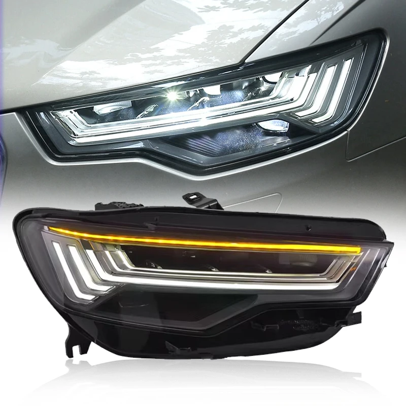SXLL Untuk Lampu Depan LED C7 2012-2018 Lampu Sein Dinamis C7.5 Lampu Depan LED DRL Suku Cadang Mobil Auto St