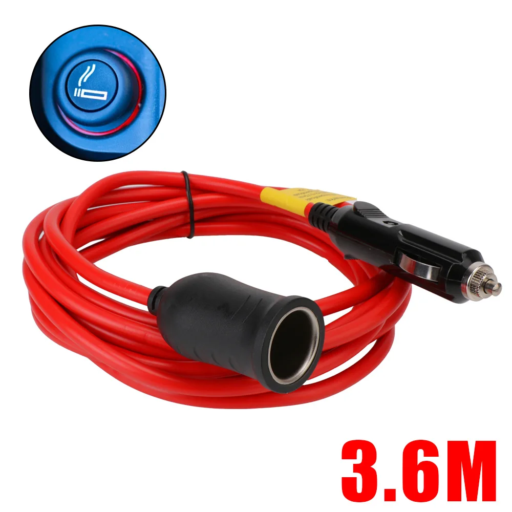 Mit 15a Sicherung 12V 24V 3,6 m Buchse Buchse Stecker Auto Ladegerät Kabel Auto Zigaretten anzünder Verlängerung kabel