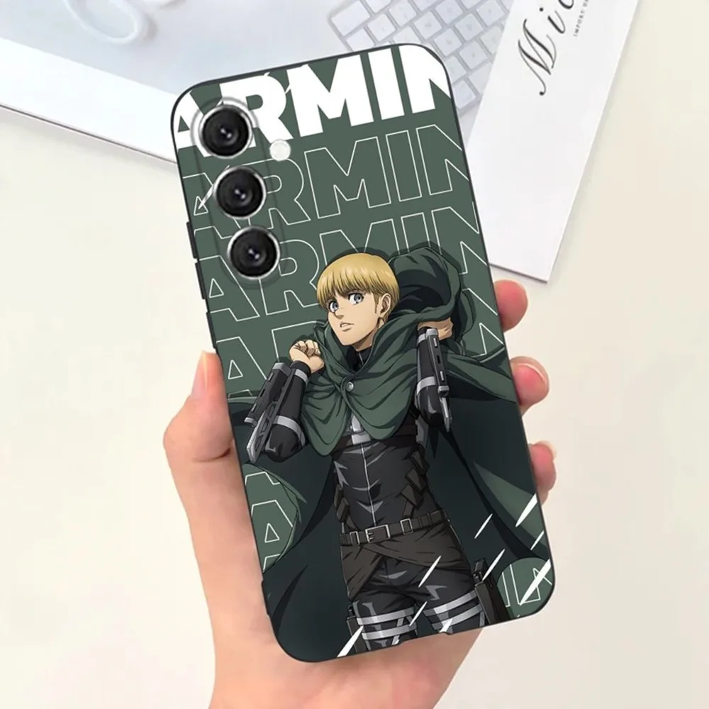 Anime Armin Arlert Telefoon Hoesje Voor Samsung S21,S22 Ultra,S20,S30 Plus, S22 Plus, S23,S30 Ultra 5G Siliconen Hoes