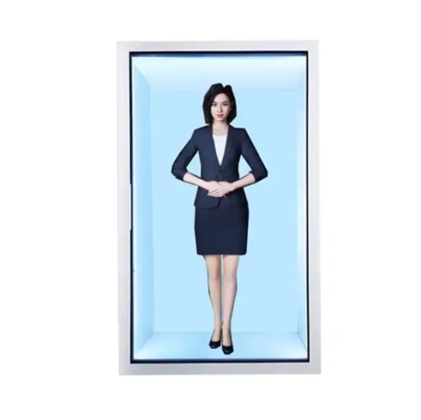 32''43''49'' Indoor 3D Other Advertising Equipment Hologram Interactive Touch Screen LCD Transparent Hologram Cabinet