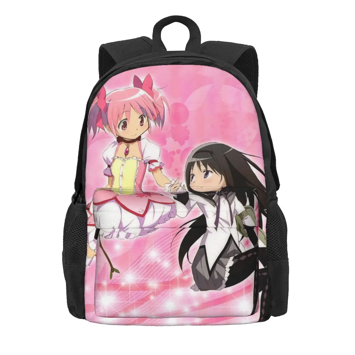 Puella Magi Madoka Magica Cool Backpack Sports Student Hiking Travel Anime Homura Akemi Daypack for Men Women Canvas Bags