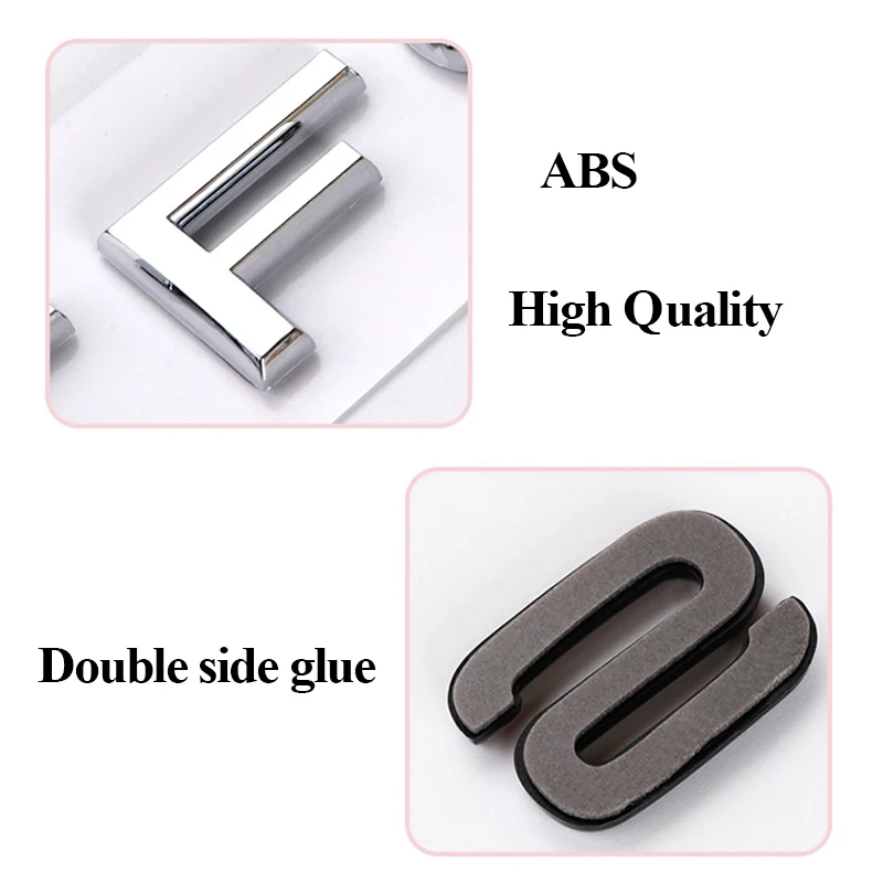 3D Chrome Car Letters Trunk Emblem Badge Sticker For Logo Audi A1 A3 A4 A5 A6 A7 Q3 Q5 Q7 TT 30 35 40 45 50 55 TFSI Accessories