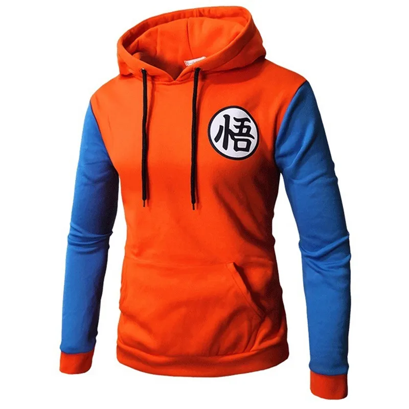 Japońska bluza z kapturem Anime Son Goku bluza w stylu Casual męska bluza z polaru z kapturem Kakarotto strój mundurowy Cosplay kurtka