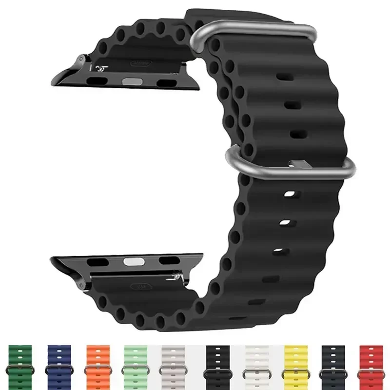 Strap For Apple watch ultra band 49mm 44mm 45mm 41mm 40mm 38mm 44 45 mm 1:1 Original Ocean belt iWatch series 9 8 7 se bands