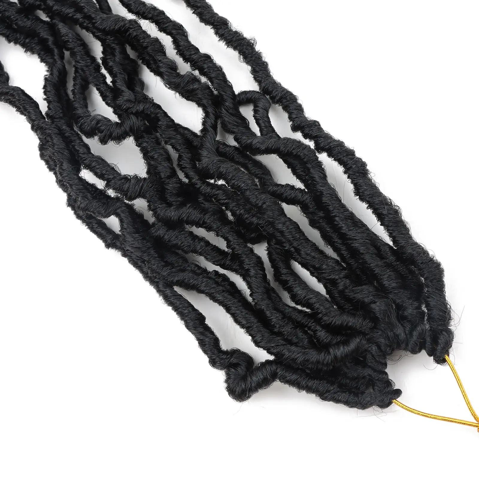 8 pièces de dreadlocks synthétiques résistantes à la chaleur, fausses locs, 24 pouces, extensions synthétiques noires, locs souples pour Halloween et Noël