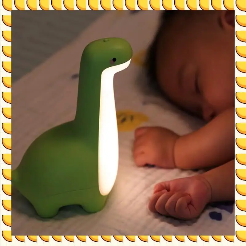 

BAAU Dinosaur Night Light For Children - Cute Bedside Lamp With Eye Protection, USB Charging, Ideal Room Decor