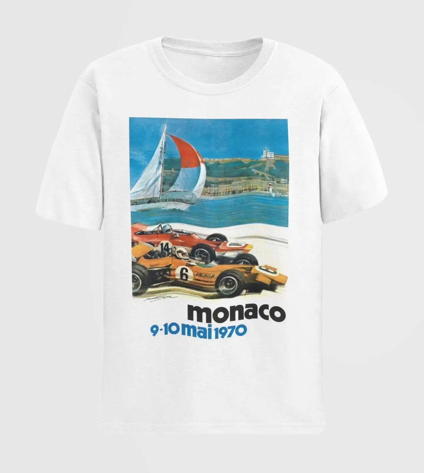 1970 Monaco Grand Prix T Shirt Vintage Car Race Racing Fan Sweater Gp Poster Top Motosport Clothing F 1 For Men