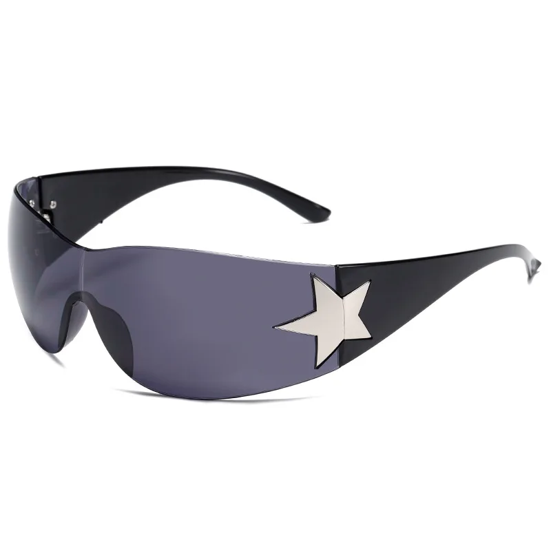 

Millennium Pentagram frameless Y2k sunglasses trend men and women Europe and the United States surround type