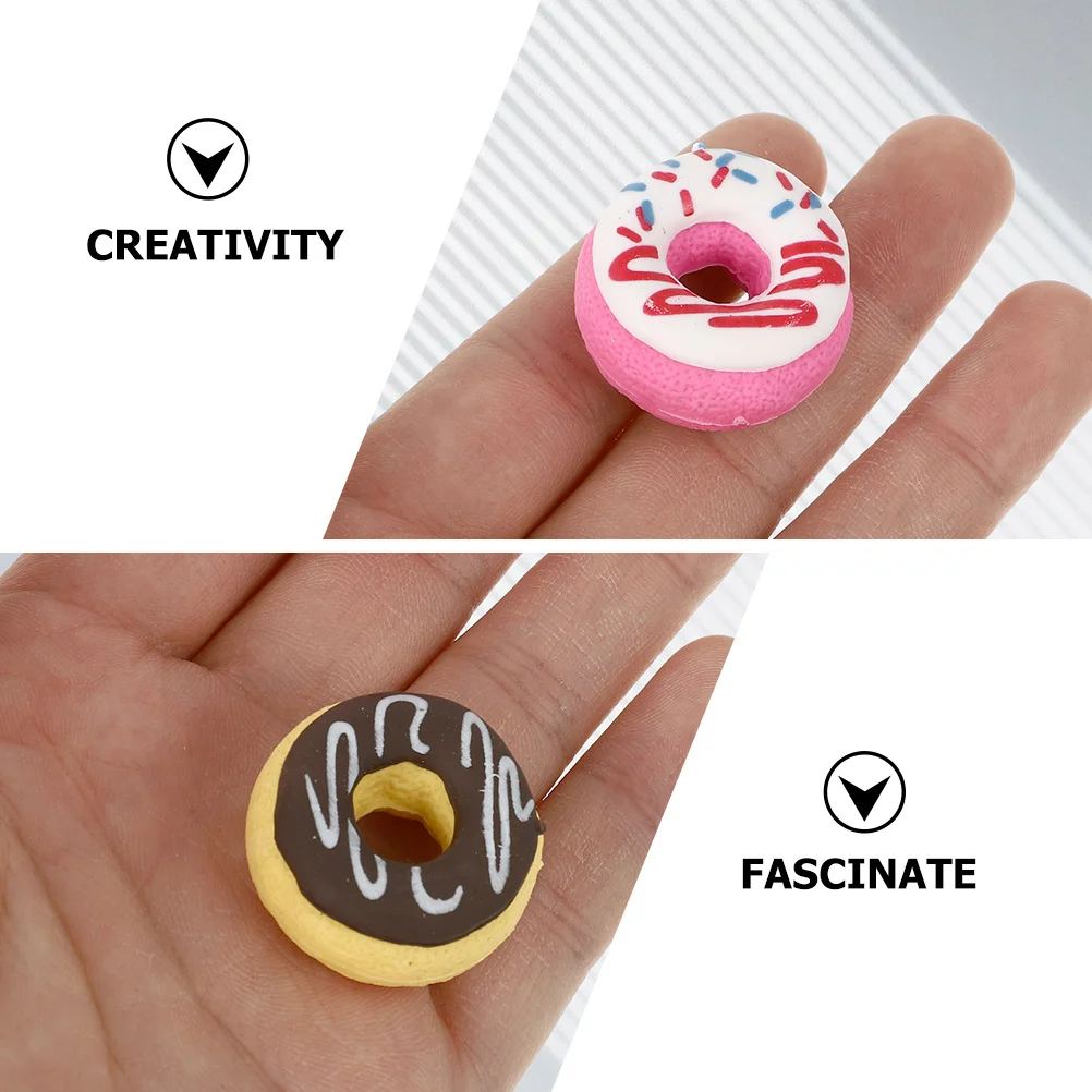 

30Pcs Pupil Erasers Mini Rubber Donut Design Add Fun to Study Life Practical for Students Bulk Erasers Mini Rubber
