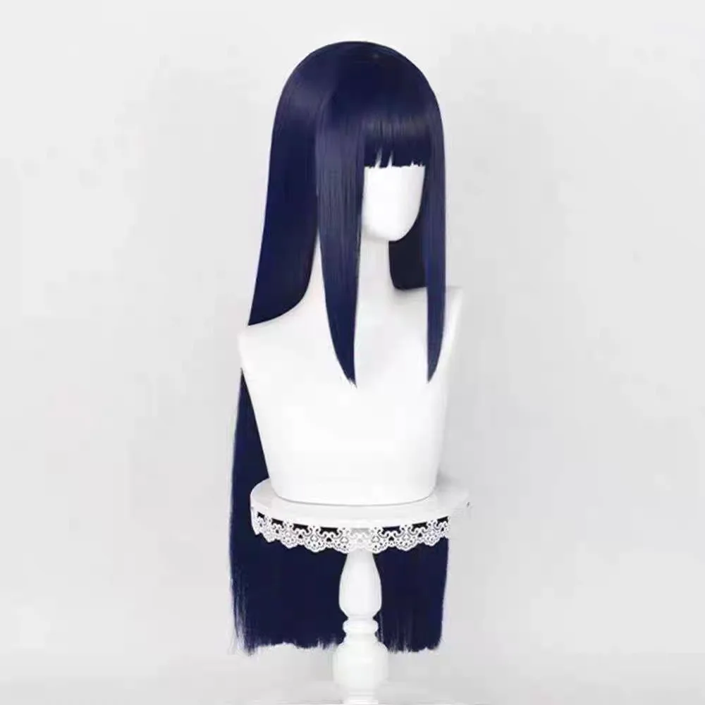 Obrázek 3: HAIRJOY syntetická vlasy hyuga hinata cosplais paruka pro kostým temný modrá cosplais paruka růže sit'