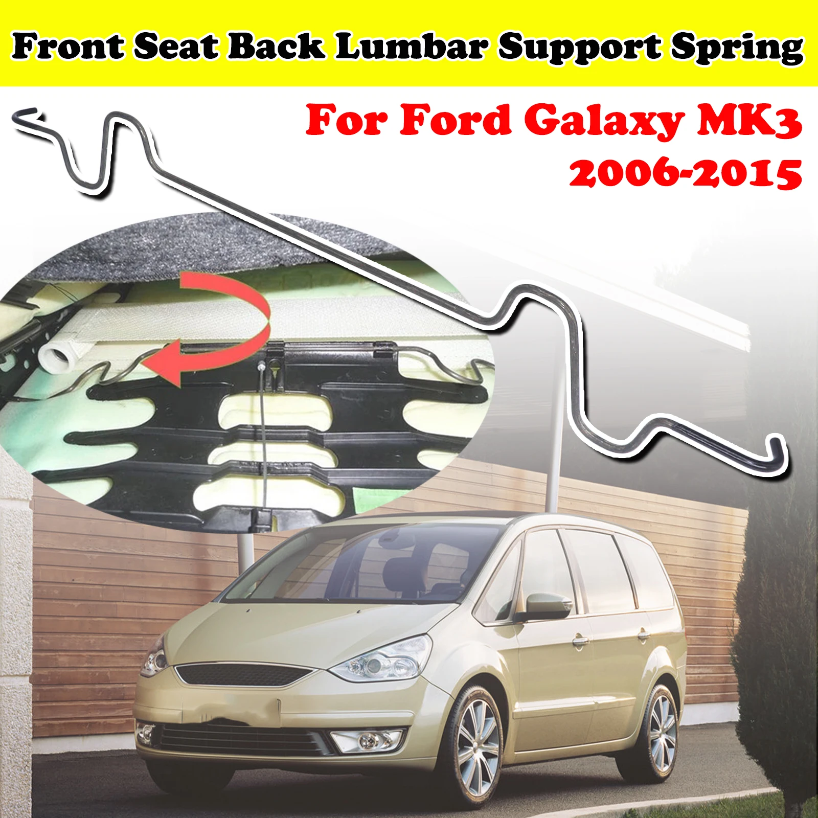 

Front Seat Back Lumbar Support Spring Wire Repair For Ford Galaxy MK3 2006 2007 - 2015 Backrest Cable Fix Car Replacement Parts