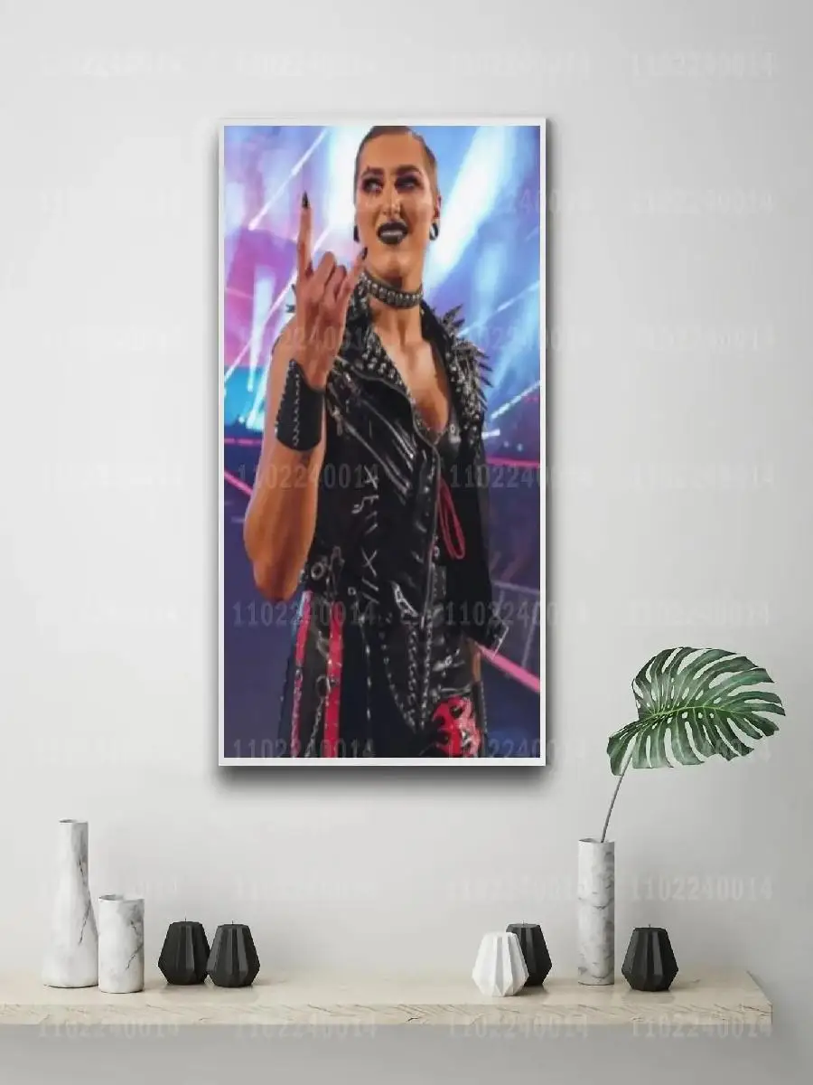 Rhea Ripley Wrestler Canvas Poster x Inch  Decorative Wall Art for Room Bar Cafe  Unique Gift Idea