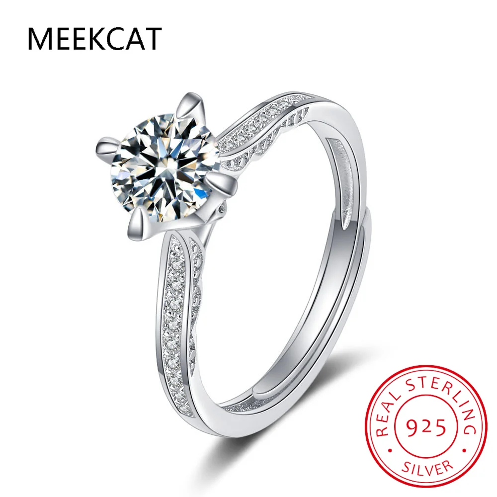 

925 Sterling Silver Engagement Ring for Woman Celtic 5A CZ Simulated Diamond Ring Fashion Gemstone Jewelry Wedding Gift