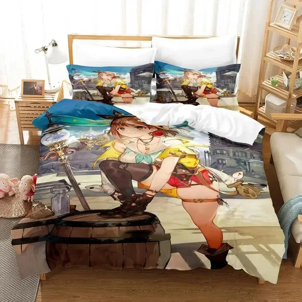 Atelier Ryza Ever Darkness  the Secret Hide out 3D Duvet Cover Bedding Set Comforter Linen Pillowcases Home Decor Single Double