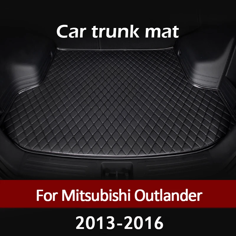 

Car trunk mat for Mitsubishi Outlander Seven seats 2013 2014 2015 2016 cargo liner carpet interior accessories cover