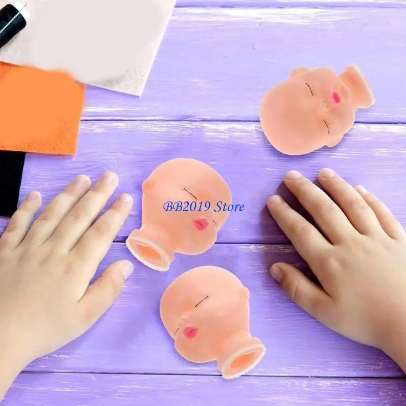 Q0KB – têtes poupée en plastique, 20 pièces, pour les amateurs d'artisanat créatif, processus peinture Simple poupée