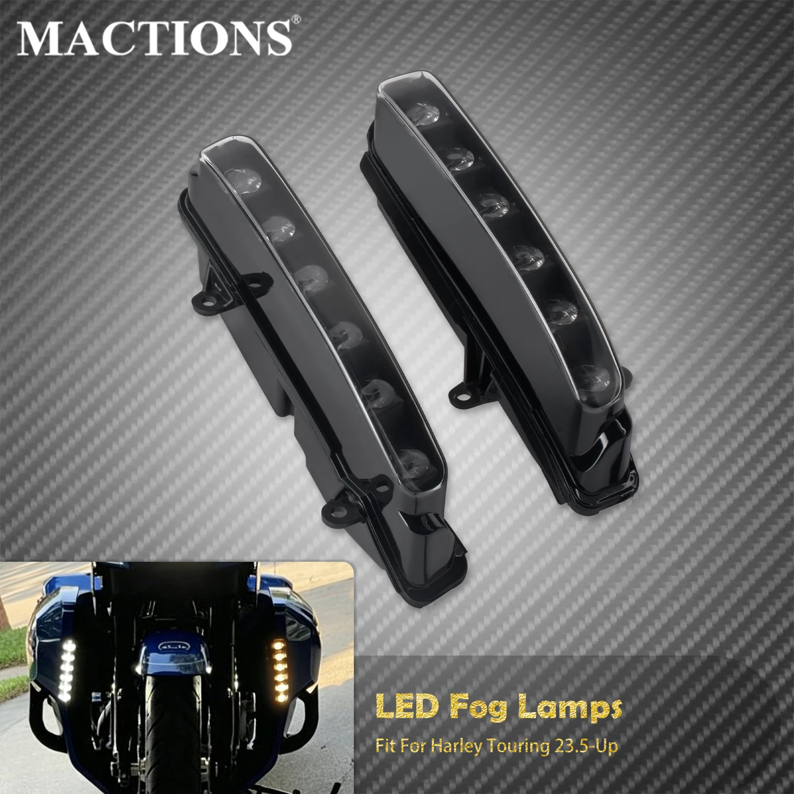 Motorcycle Fairing LED Fog Lamps Turn Signal Running Light For Harley Touring 2023-26 Road Street Glide Ultra Limited FLHXU CVO