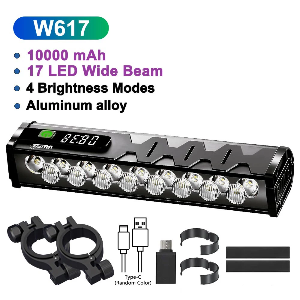 Vastfire Fiets Licht Voor 25500Lumen Fiets Licht 10000Mah Waterdichte Zaklamp Usb Opladen Mtb Weg Fietsen Lamp Accessoires