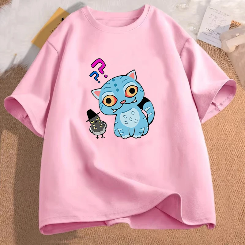 

Kpop Demon Hunter Women T-Shirt Fashion Tiger Print Graphic T Shirt for Female Clothing Casual O Neck Tees Aesthetic Y2k Tops