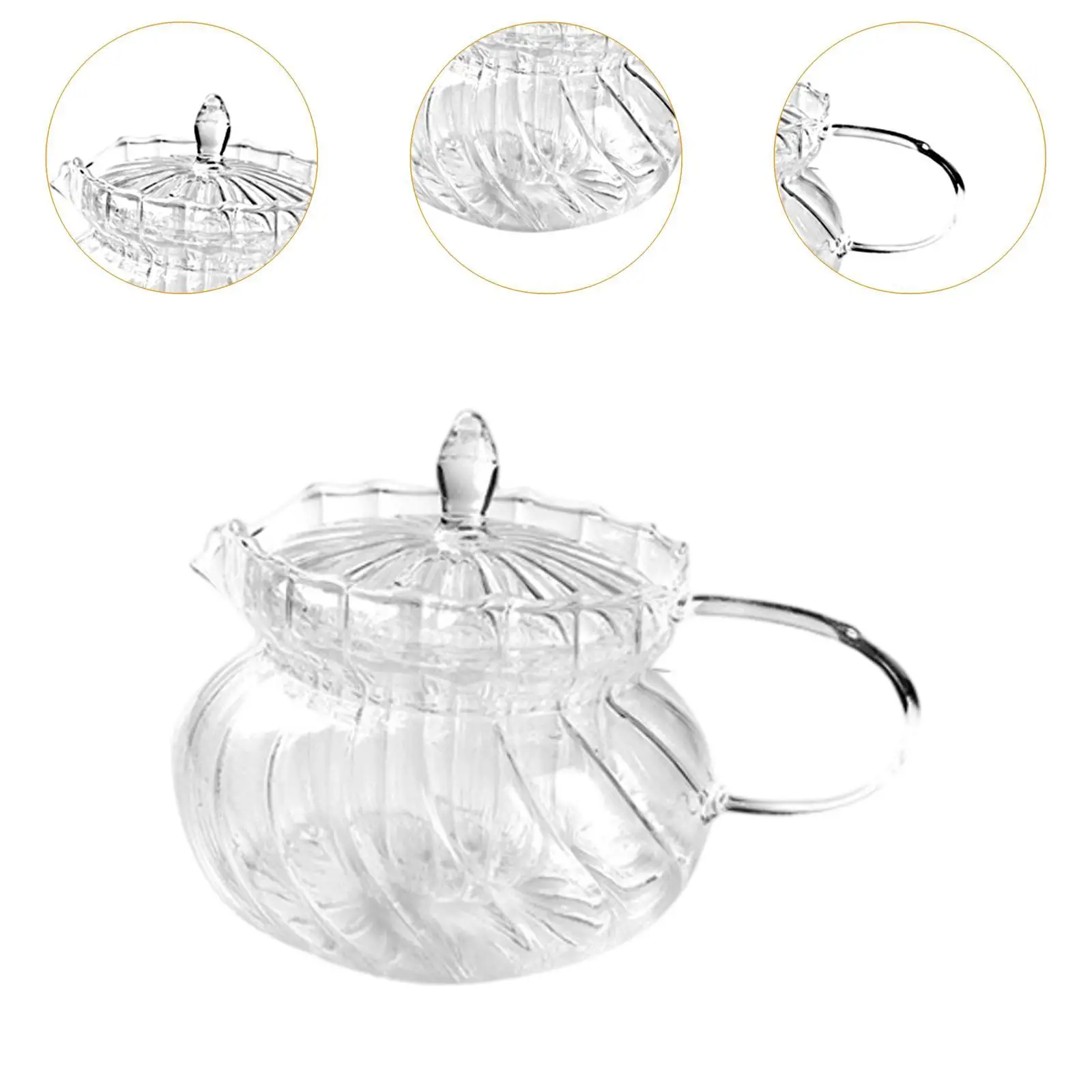 Jug Juice Pitcher Transparent Borosilicate Long Last Use Heatproof for Blooming