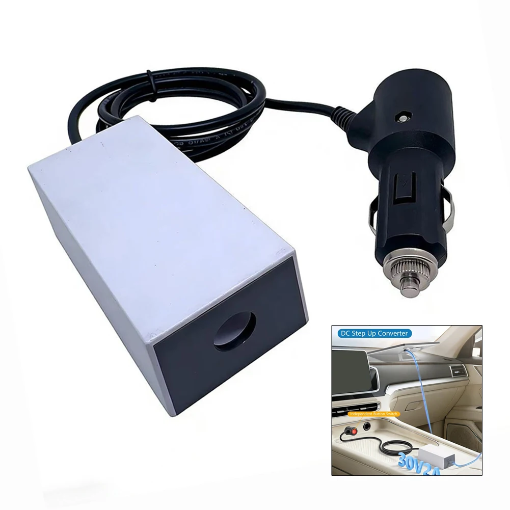 12V/24V To 30V For Starlink-Mini Car Charger Adapter  Cable 1M With Switch Cigarette-Lighter To DC Power Booster Adapter