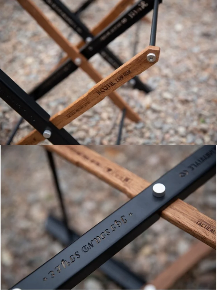 Lightweight Outdoor Camping Storage Shelf Multifunctional Portable Folding Rack Double Layer Storage Rack Cool Camping Gear