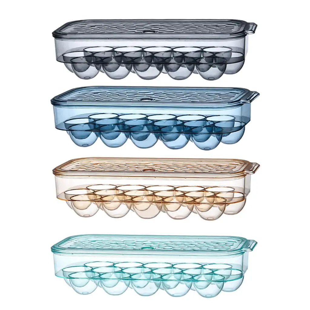 16 Grids Egg Holder-- Hardboiled Clear Stackable Dispenser for Girls Kitchen