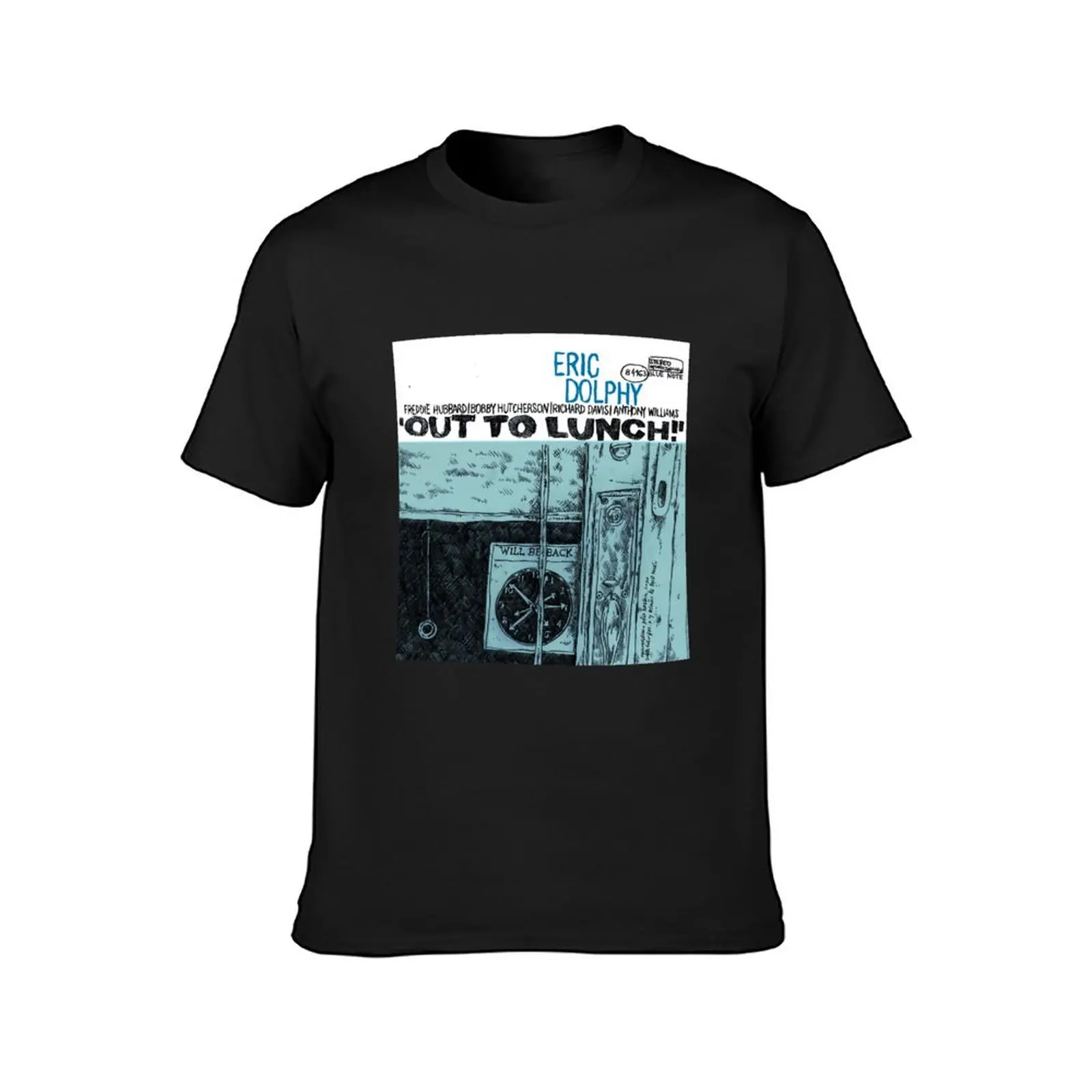 Eric Dolphy′s Out to Lunch! album cover redrawn by Maximiliano Lopez Barrios T-Shirt quick-drying mens graphic t-shirts anime