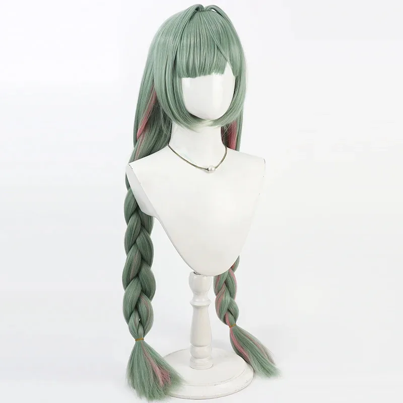 2025 11 Wuthering Waves Phrolova 코스프레 가발 라이트 그린 더블 포니 테일 Fractsidus 할로윈 파티 여성용 게임 소품