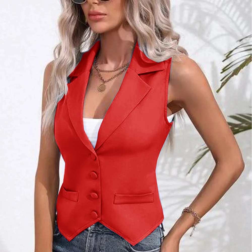 Colete sem mangas para as mulheres, elegante e legal roupa ao ar livre, novo design, para o verão