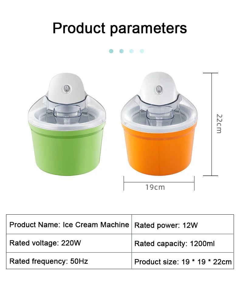 DMWD Household Electric Ice Cream Maker 1200ml Automatic DIY Child Ice Cream Machine Frozen Yogurt Machine High Quality 220V