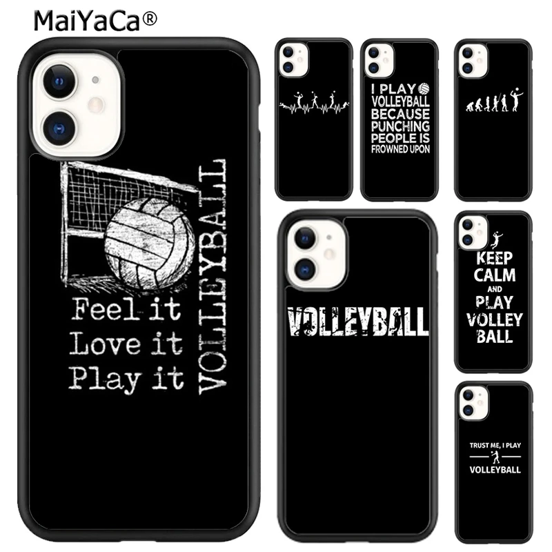 MaiYaCa Stay calm and play volleyball Phone Case For iPhone 16 15 SE2020 6 6s 7 8 plus 11 12 mini 13 14 pro max  coque