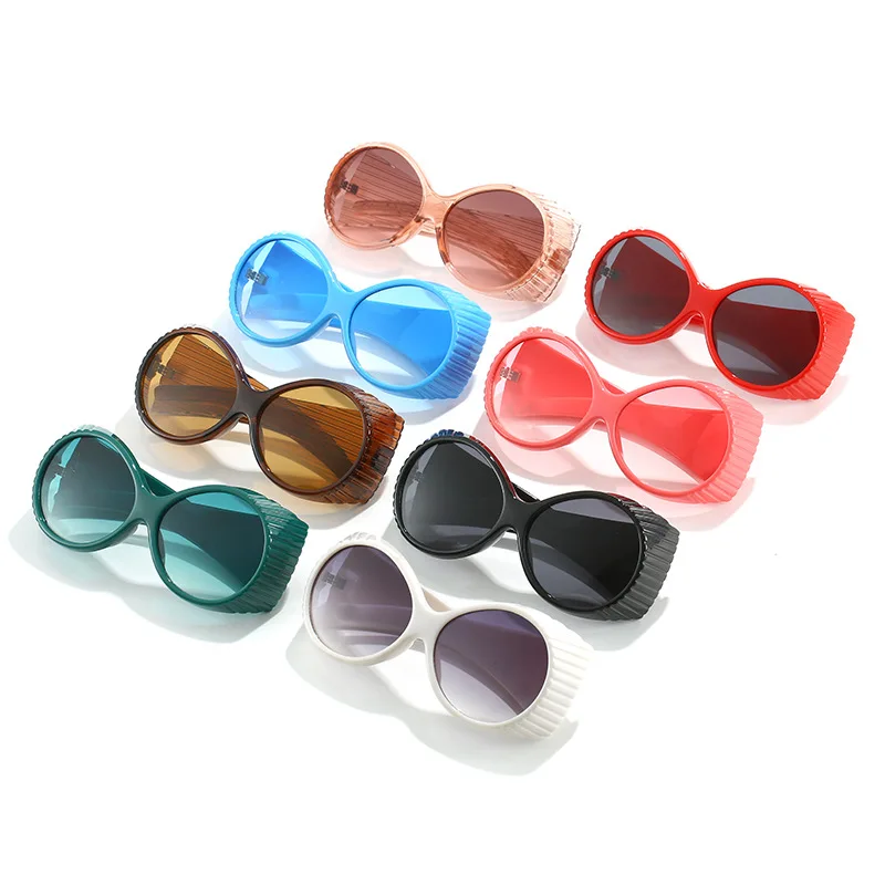 Zly neue Mode runde Sonnenbrille Frauen Modell PC Linsen rahmen Marke Designer Luxus auffällige Trend brillen lässig uv400