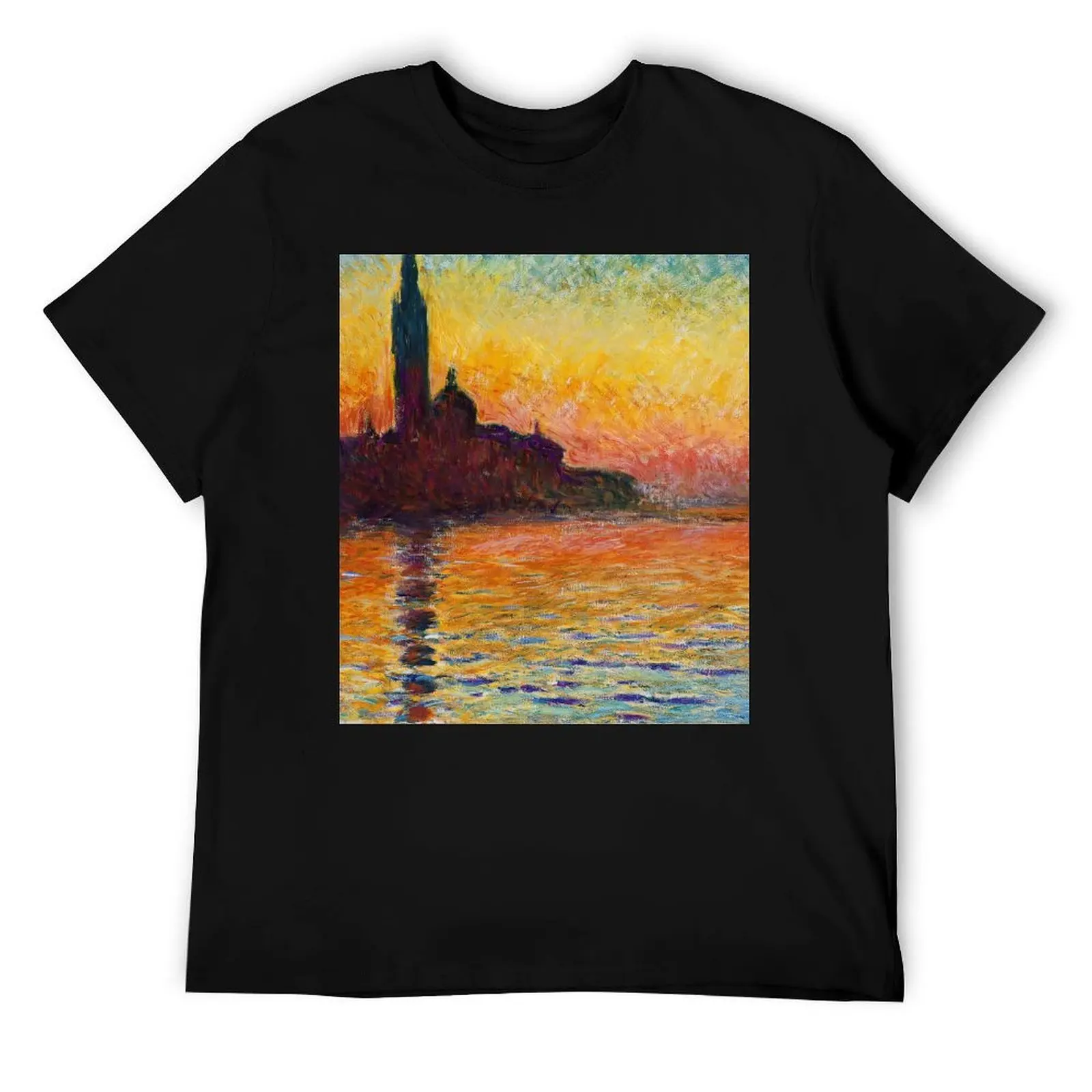 San Giorgio Maggiore al at Dusk-Camiseta de Venecia, camisetas divertidas, Camiseta de algodón para hombre, camiseta gráfica