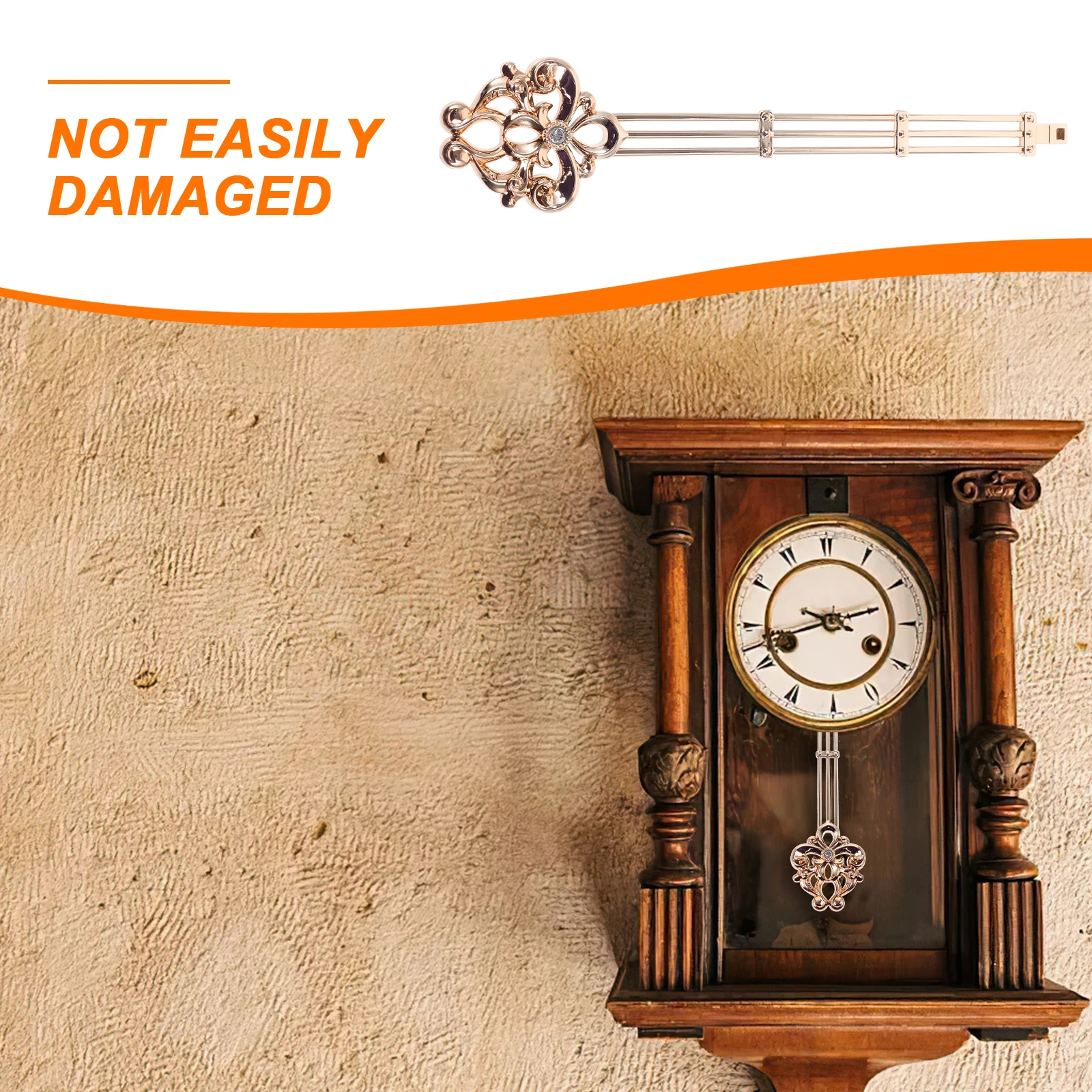 

Quartz Clock Pendulum 33cm Golden Rhinestone Replacement Parts for Wall Clock DIY Kits Metal Tracing Pendulum Accessories