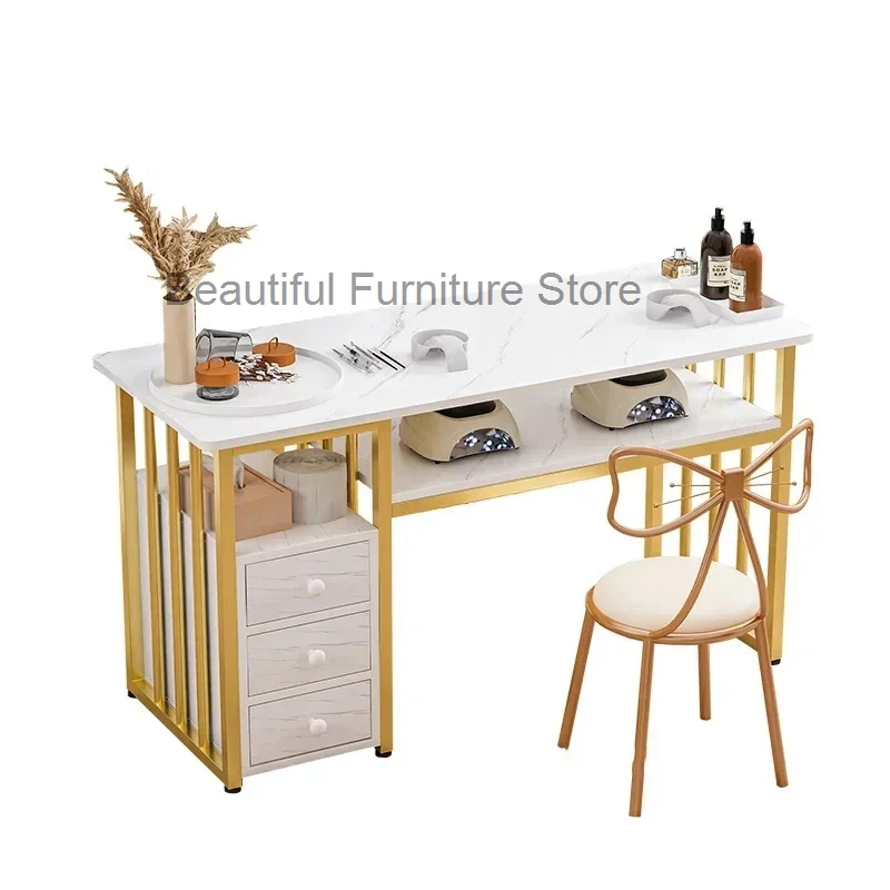 Japanese Manicure Table Simple Ins Manicure Shop Table and Chair Set Nordic Light Luxury Single Double Professional Nail Tables