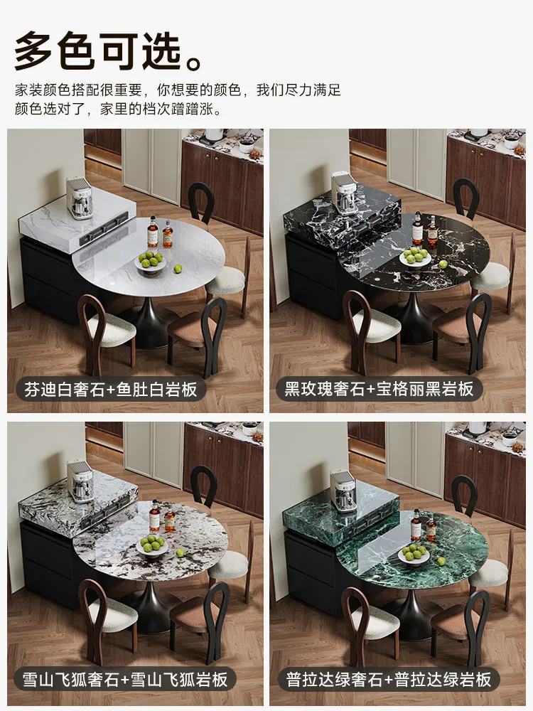 Natural Luxury Stone Dining Table Integrated Round Table Living Room Island