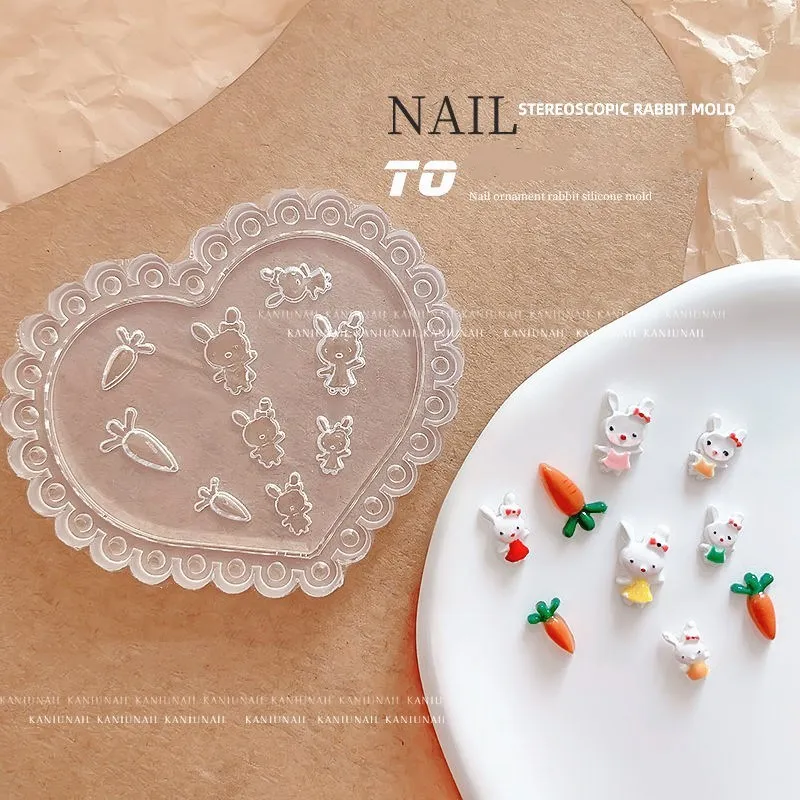 1pc MD01-66  Flower Rose Bowknot  Bat Butterfly 3D Acrylic Nail Mold  Nail Art Decorations  DIY  Silicone Nail Art