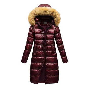 2024 nova jaqueta de inverno feminina casaco de pele parkas moda casual fino algodão jaqueta com capuz casaco quente couro do plutônio zíper