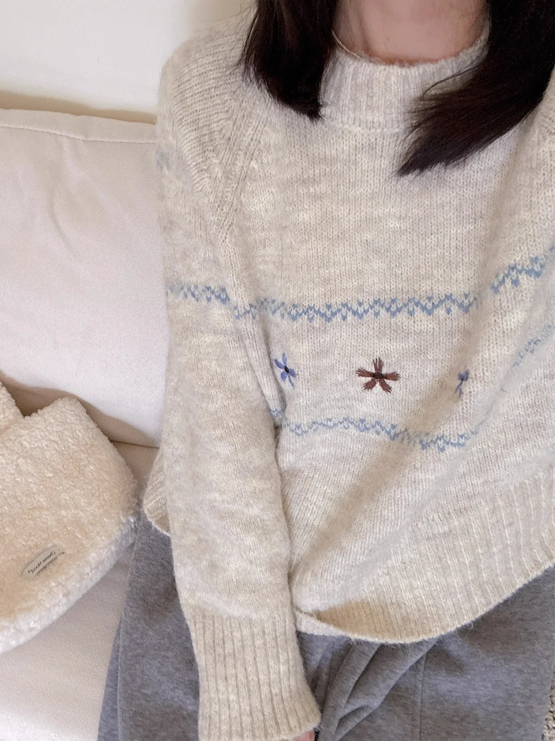 

Вязаный свитер-пальто Oaeal для женщин: свободный крой, круглый вырез, мягкий, уютный, зимний топ для повседневной носки, полиэстер