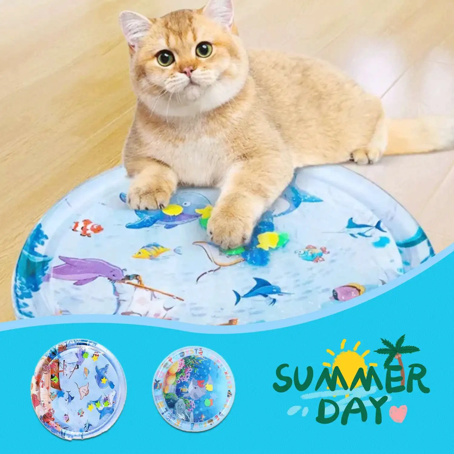 

Summer Cooling Pet Water Bed Cushion Ice Pad Dog Sleeping Square Mat For Puppy Dogs Cats Pet Kennel Cool Cold