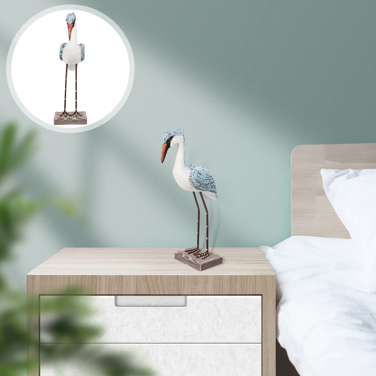 

Wooden Seagull Decoration Elegant Tabletop Ornament for Home Bedroom Living Room Office Seagull Seabird Statue Nautical Ornament