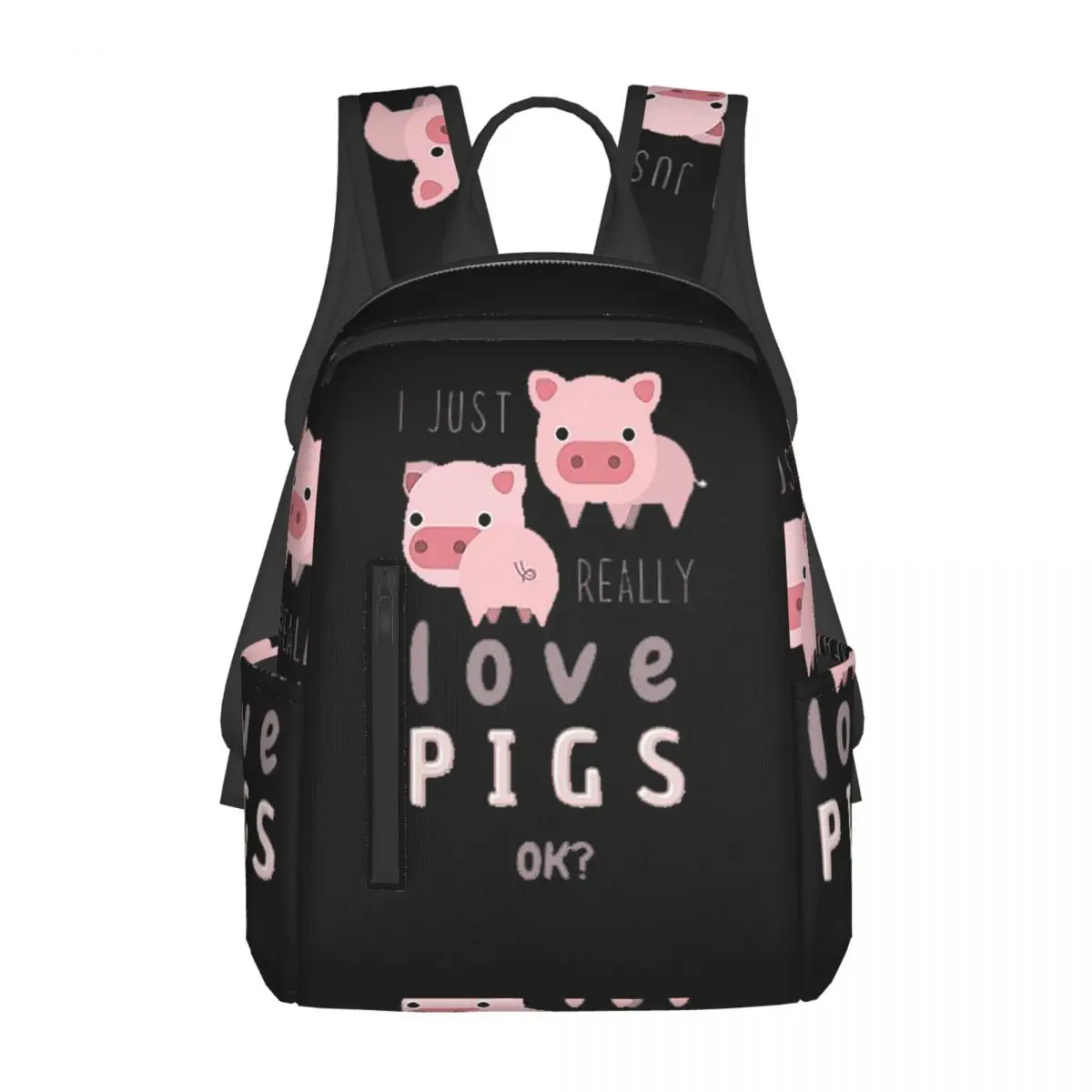Funny Pigs For Pig Lovers Backpack Daypack Large Capacity Boys Girls BookBag School Bag Shoulder Bags for Men Women