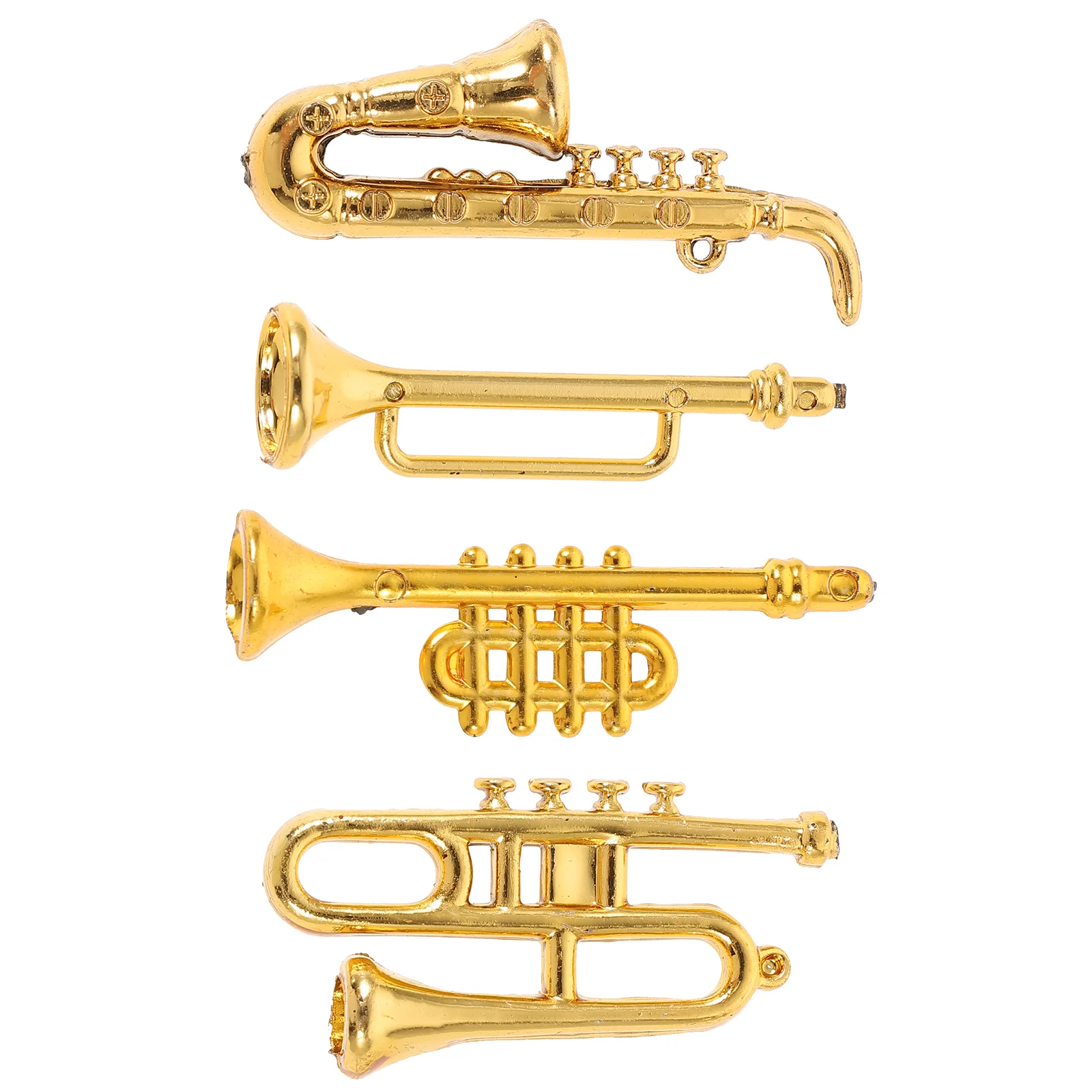 4 Pcs Mini Saxophone Model House Instrument Decorations Plastic Musical Props Miniature Music Instruments Photography