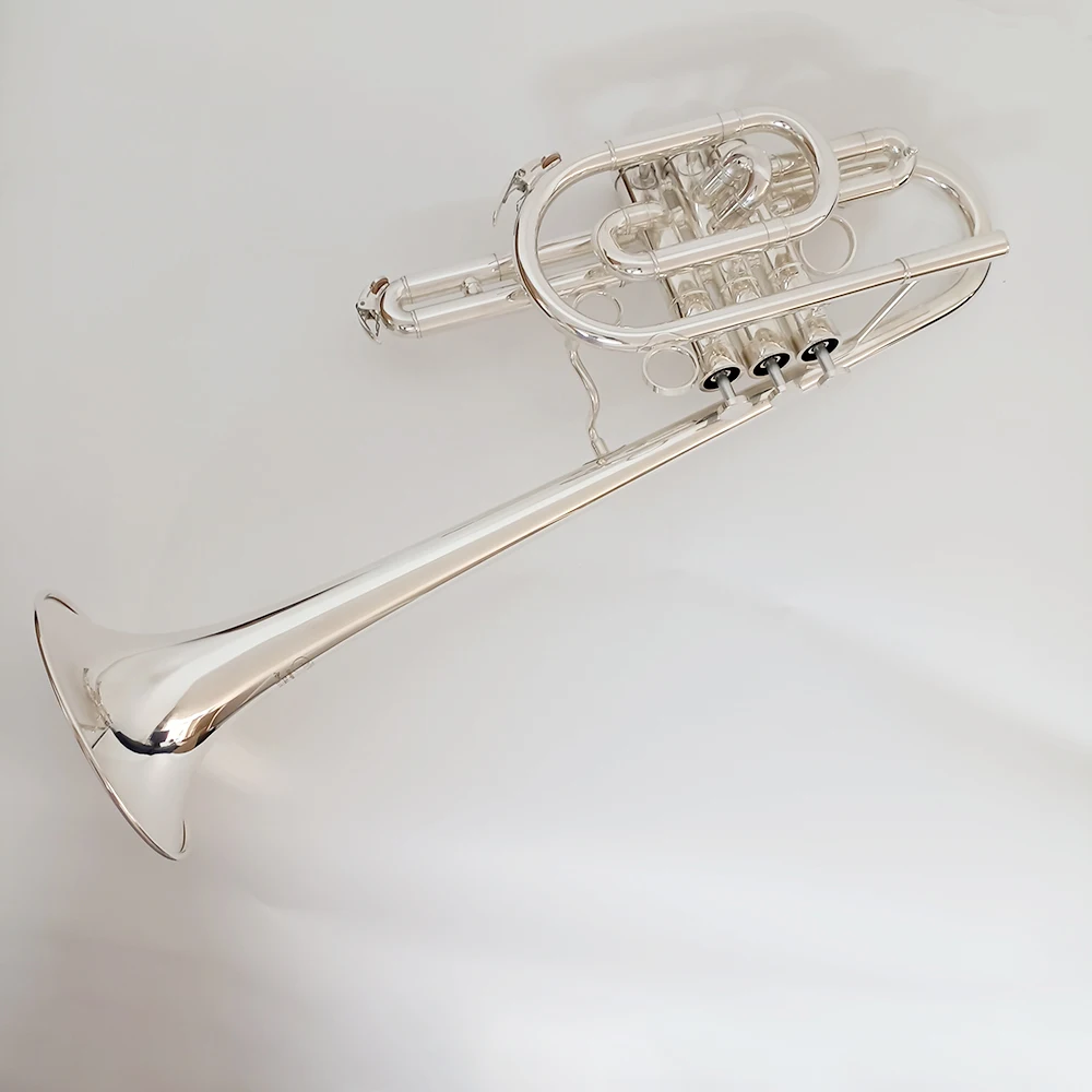 JYTR - E170 Marching Trumpet B Key Silver Plate Excellent Quality and Good Sound with Case Mouthpieces